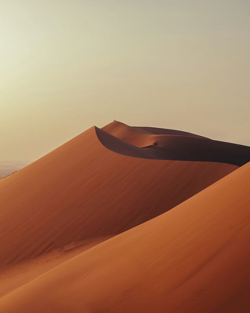 A large wind-carved sand dune near Djanet, Algeria