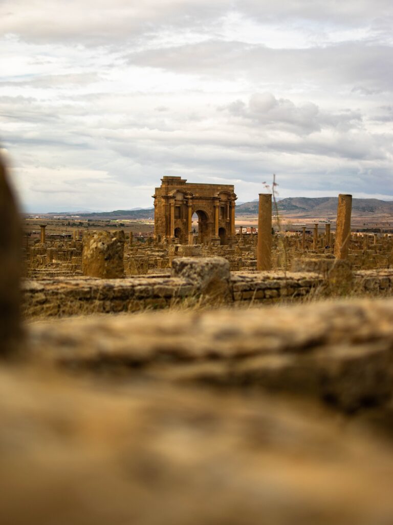 Roman ruins at Timgad, Batna province, Algeria